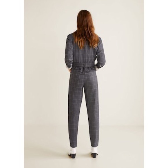 NWT MANGO Long check jumpsuit - Picture 5 of 7